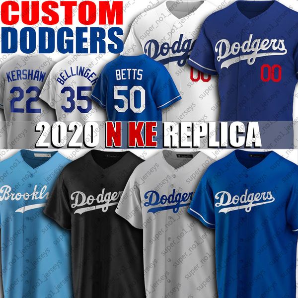

50 mookie betts jersey 35 cody bellinger jerseys 22 clayton kershaw dodger 10 justin turner 14 enrique hernandez seager custom baseball, Blue;black