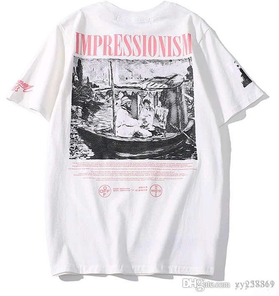 

Оригинальный Harajuku пара тенденция 19 лет весна и лето новое лето с коротким рукавом всплеск чернил живопись прилив карты