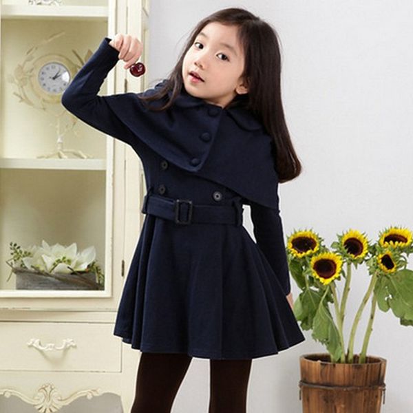 

girls princess christmas dress with cloak spring autumn long sleeve kids dresses for girls solid sashes a-line teens children clothing, Red;yellow