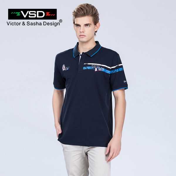 

Vsd 2017 New Summer Big Size Cotton Camisas Polo Shirts Man Short Sleeve Breathable Famous Brand Printing Men 'S Polos Homme Y680