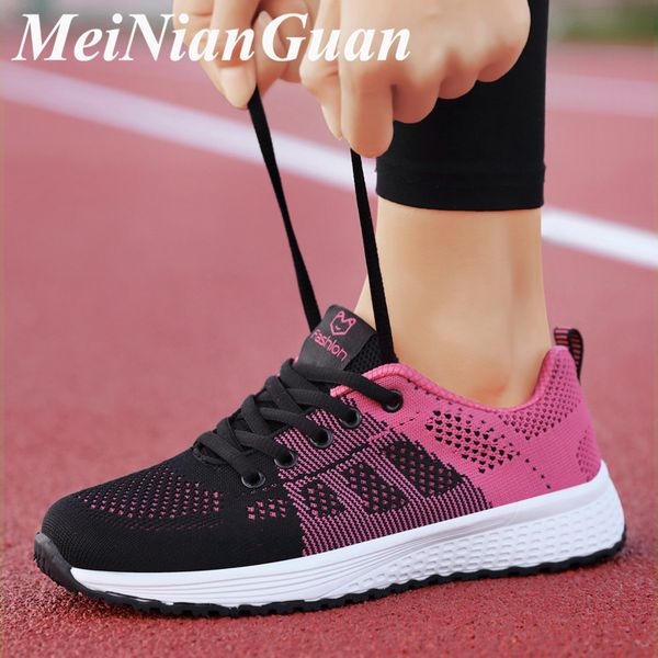 

breathable women shoes plus size woman sneakers youth wild casual shoe fashion women's spring shoes female flat shoe l20, Black