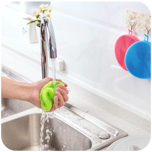 

силиконовые посудомоечная губка скруббер щетка для очистки губкой тарелка горшок очиститель для рук протектор кухня стиральная