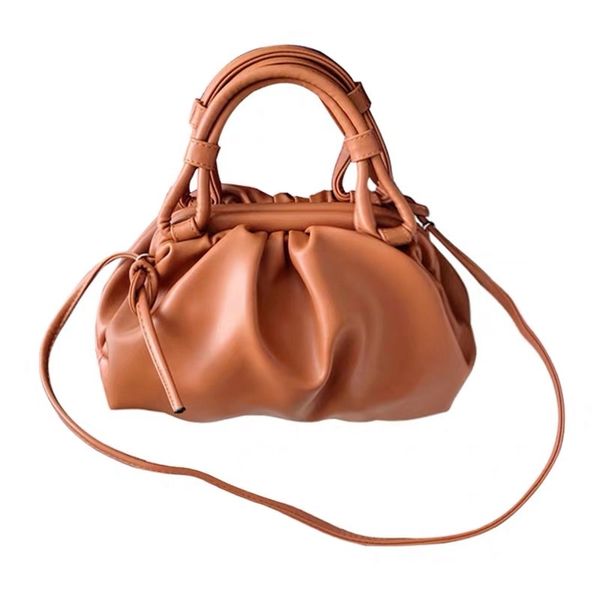 

fashion hobos genuine leather women handbags clip clutch bag soft shell shoulder crossbody bags lady purses 2020