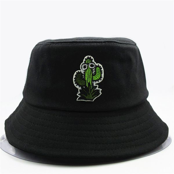 

cactus embroidery cotton bucket hat fisherman hat outdoor travel sun cap hats for kid men women 26