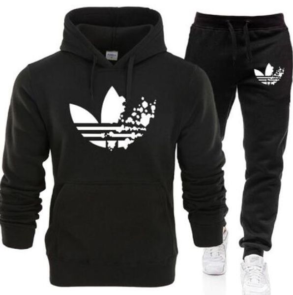 

mens tracksuit fashion designers hoodies+pants 2 piece sets solid color brand outfit suits tracksuits for mens h6 adidas 5d, Gray