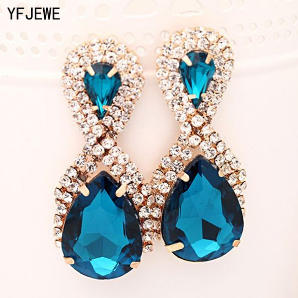 

hop bijouterie earring studs women's handbags droplets shining gold silver plated crystal drop earrings women snowflake e017