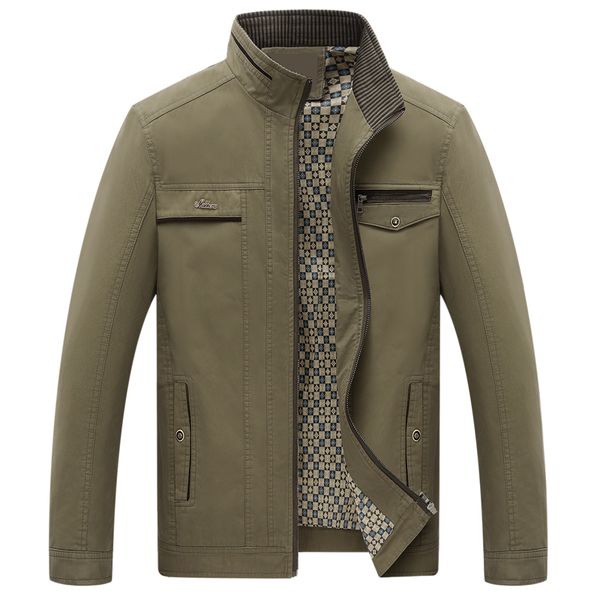 

middle-aged cotton men's casual jacket for men in spring and autumn, Black;brown