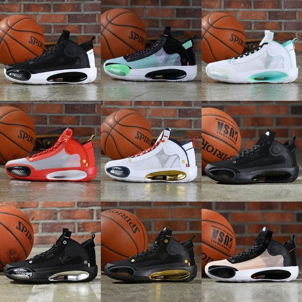 

new jumpman xxxiv 34 eclipse blue void green white black red mens retro basketball shoes for 34s kids men's sports sneakers