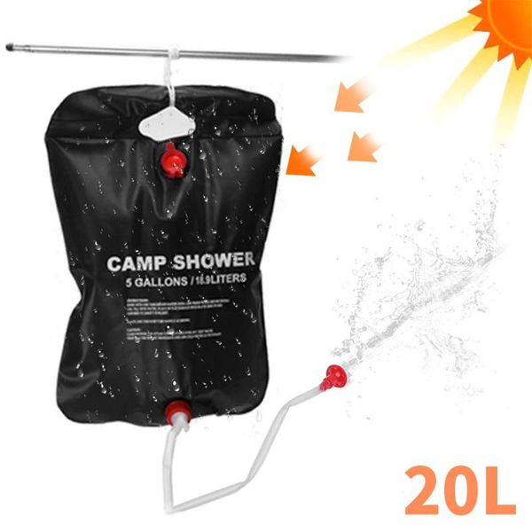 

pvc water bag outdoor camping travel hiking climbing bbq picnic water storage 20l shower bag energy heated