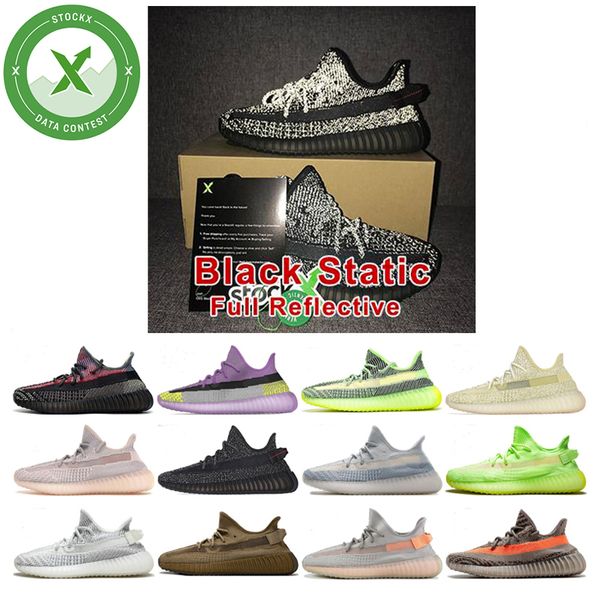 

3m reflective desert sage cinder earth yecheil kanye v2 running shoes tail light marsh black static cloud white men women designer trainers