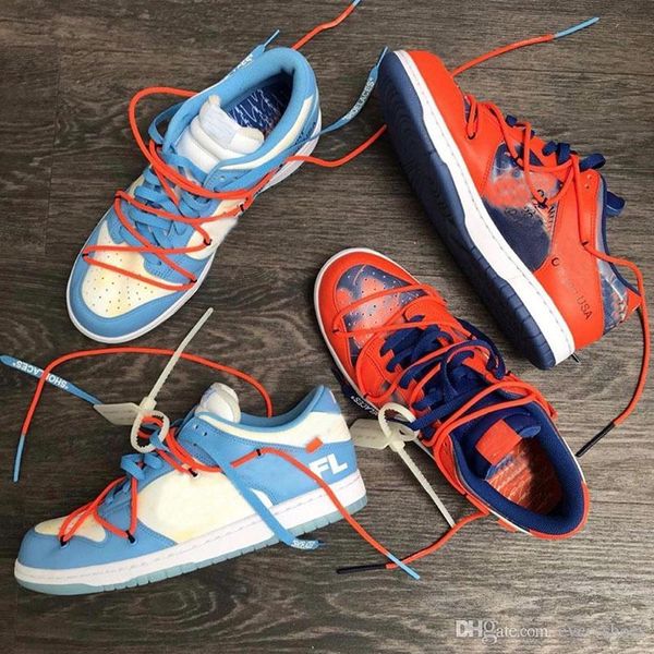 

2019 Новый FUTURA x SB Dunk Low Off Скейтбординг Обувь Дизайнерская Мода Синий Оранжевый Мужские Женские Спортивные Повседневные Кроссовки 36-45