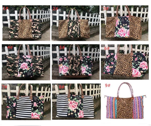 

22inch triped leopard floral patchwork duffel luggage bag tote big capacity de igner handbag camo houlder bag arah hopping totea52902