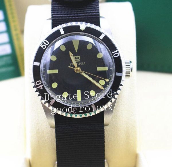 

старинные мужские механические 2813 автоматическая рамка сплава часы ткань нато ремешок мужчины спорт sub super превосходной тахиметр часы с, Slivery;brown