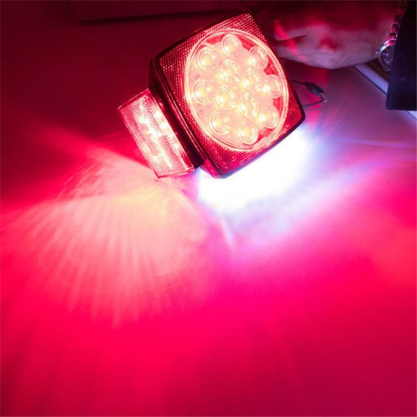 

2pcs led submersible square lights trailer under 80intail brake boat mount led tail light 12v abs 1a