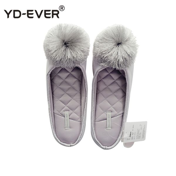 

autumn winter warm women home slippers soft non-slip indoor shoes cute house slip on flat slides ladies fur slippers, Black