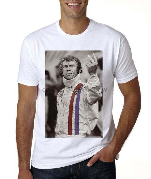

new steve mcqueen classic le man t-shirt, White;black