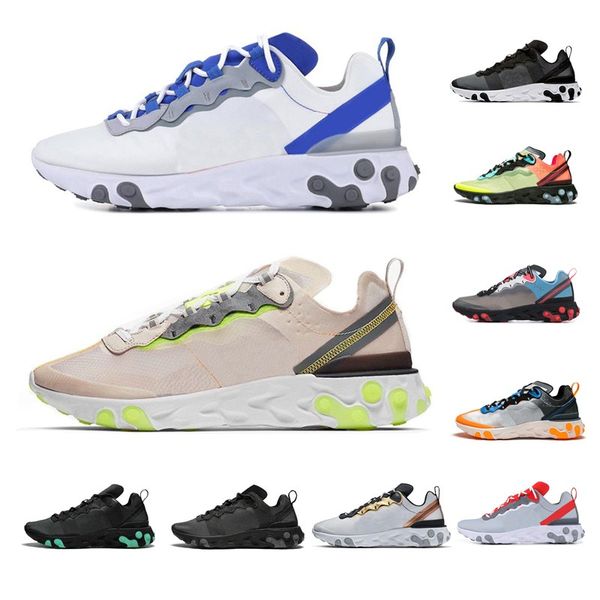 

2019 total orange epic react element 87 running shoes for women men dark grey blue chill trainer 87s sail green mist sports sneakers