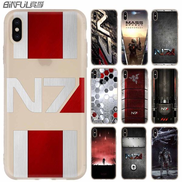 

mass effect n7 phone cases luxury silicone soft cover for iphone xi r 2019 x xs max xr 6 6s 7 8 plus 5 4s se coque