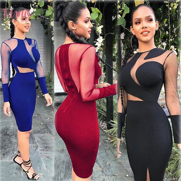 

сексуальные женщины леди бандаж bodycon вечерняя вечеринка клуб короткие мини сетки лоскутное клубное платье карандаш платье черное вино кра, Black;gray