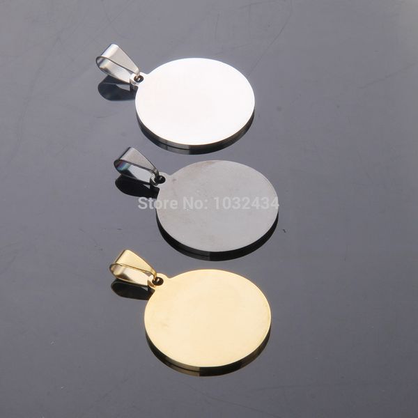 

50pcs/lot personalizd dog id tag round shaped stainless steel pet name id tags pendant jewelry accessories ing, Silver