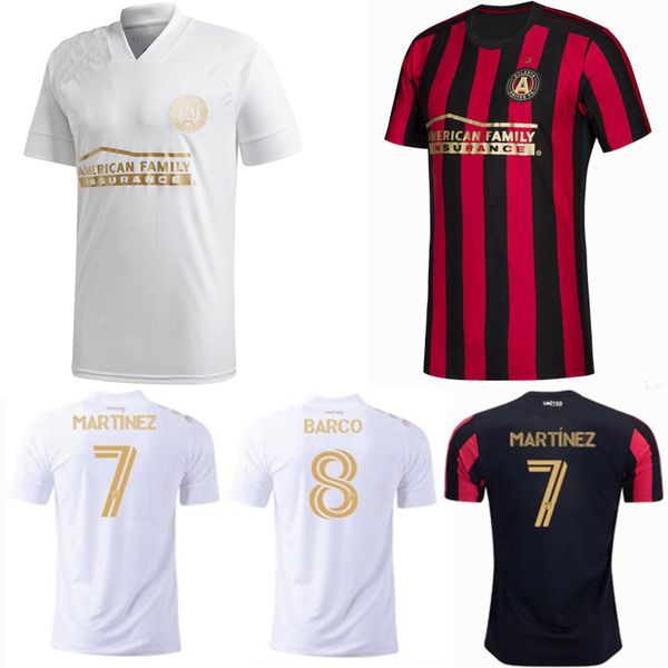 

2020 2021 atlanta united fc soccer jerseys 20 21 barco martinez football men and kids shirts, Black;yellow