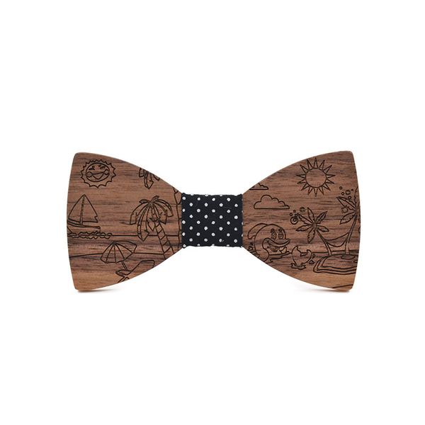 

mantieqingway children wood bowtie for baby boys girls bowtie kids wooden bow ties handmade bowknots cravat clothing accessories, Black;gray