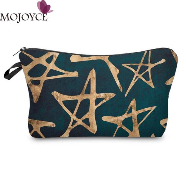 

women 3d printed cosmetic bag fashion portable organizer storage hand bags