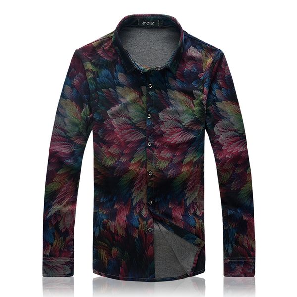 

2016 мужские рубашки -5xl 6xl 7xl цветочные мужчины рубашка с длинным рукавом camisas hombre vestir сорочка ьотте капер luxe c620, White;black