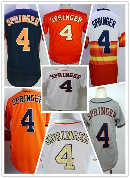 

Selling men women youth a tro george pringer hou ton 4 ba eball tiched jer ey ix color name and number embroidery uniform