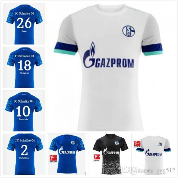 

2019 2020 шальке футбол джерси шальке 04 home рубашка синий 19 20 домой футбол рубашка 19-20 третьего uth serdar bentaled camisetas де fútbo, Black;yellow