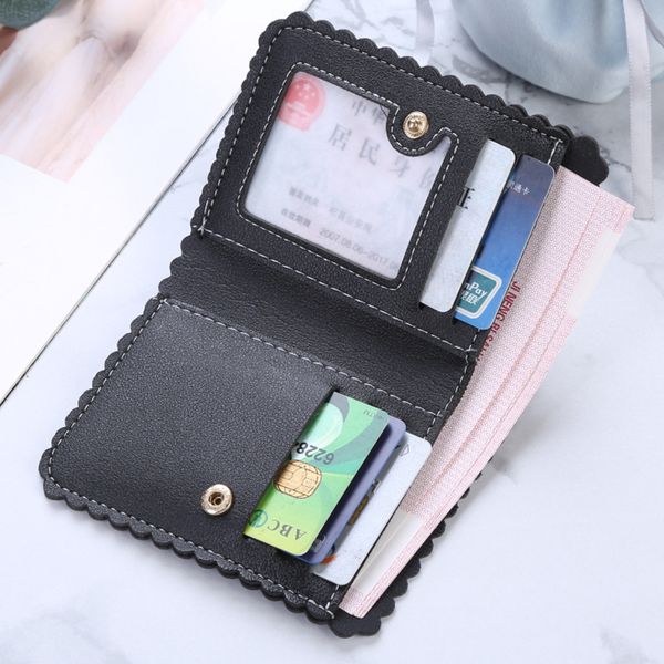 

2020 new wallet ladies small wallet purse coin purse short women, Red;black