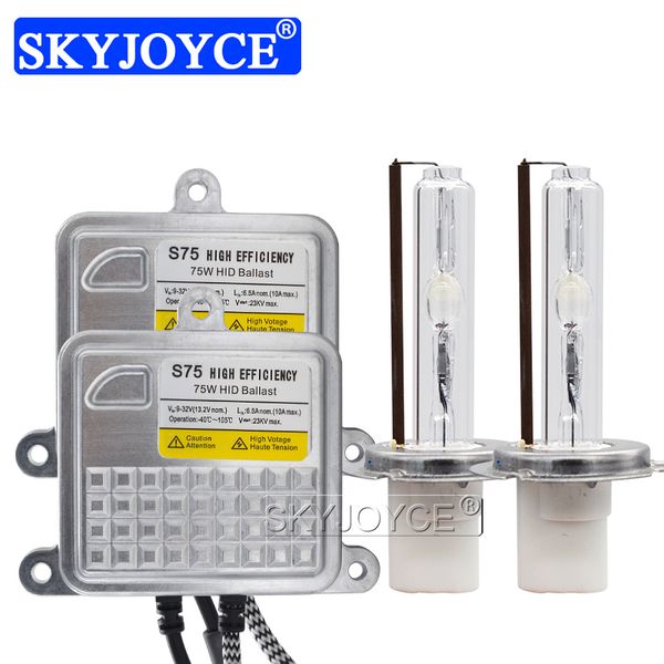 

skyjoyce 24v 75w dlt hid xenon kit d2h h1 h7 h11 9005 9006 4300k 5000k 6000k 8000k car truck boat van 12v 24v hid headlight kit