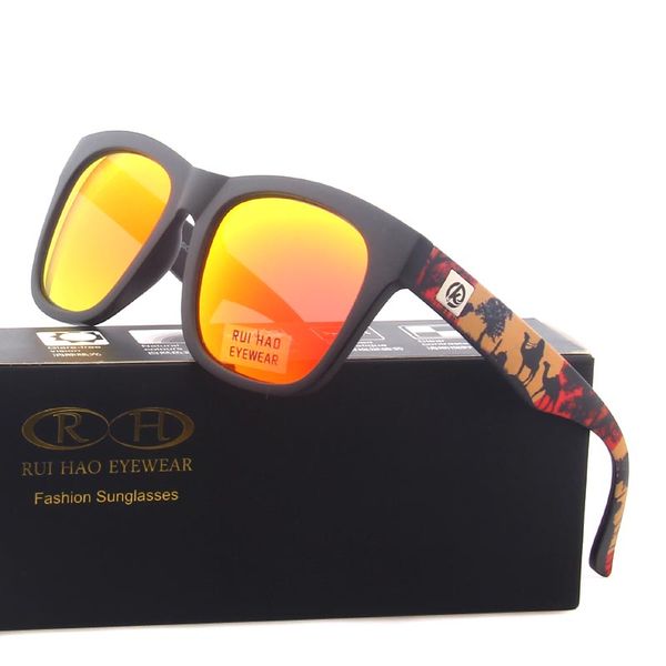 

retro polarized sunglasses sun glasses men women blue orange grey fashion sunglasses classic design spectacles frame, White;black