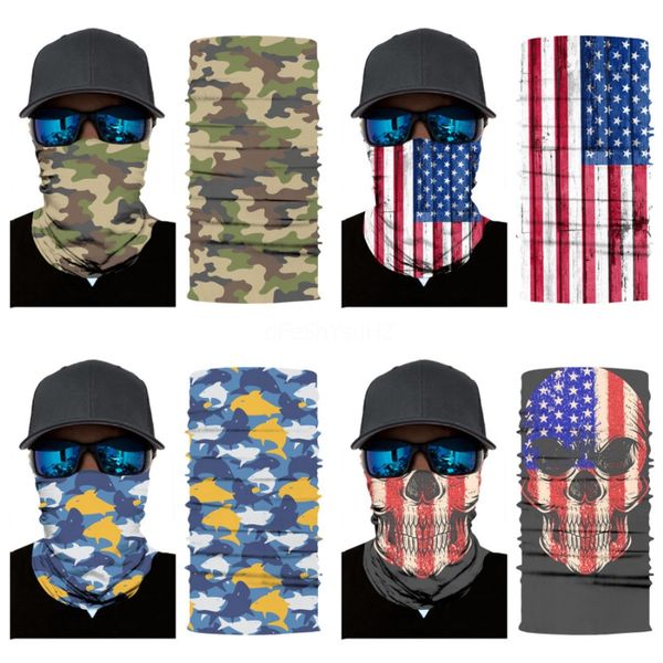

bandanas outdoor multifunctional skull scarf ski mask skull motorcycle cycling masks skull scarf magic cs riding neck face cap multi styl#33, Blue;black