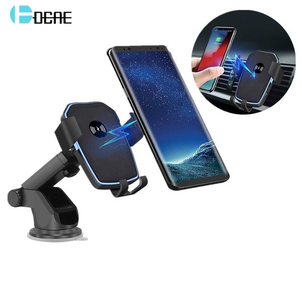 

10w fast qi wireless car charger gravity holder for iphone xr xs x 8 11 for samsung s10 s9 s8 note 9 quick charge charging mount