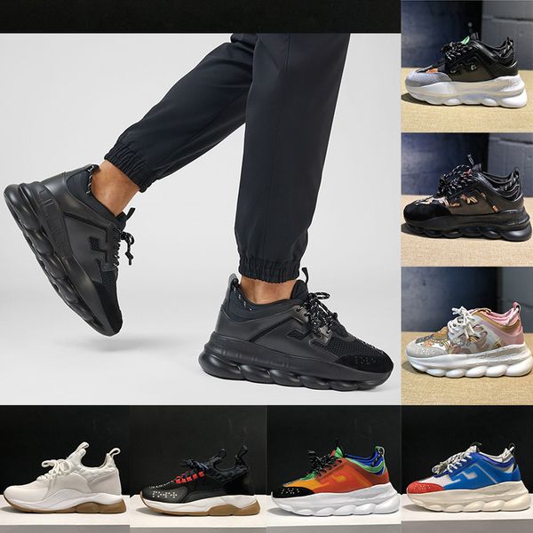

chain reaction cross chainer designer sneakers for love men women platform bottoms casual shoes fashion show 2019 sports shoes trainers, Black