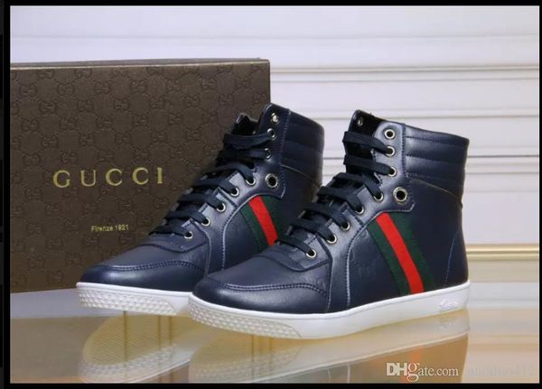 

low leather sneakers ace bee stripes men shoes walking sports trainers tiger 39-46, Black