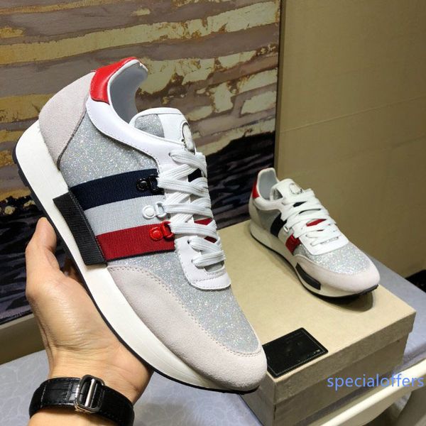 

2019 luxury fashion designer trendy sneakers men designer sneakers fashion leather lace up shoe with box gray, Black