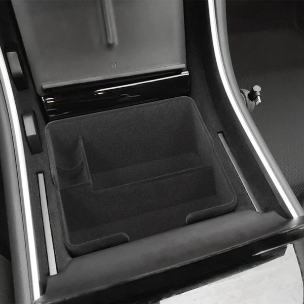 

for model 3 2017-2019 center console flocking storage box armrest box storage car interior modification