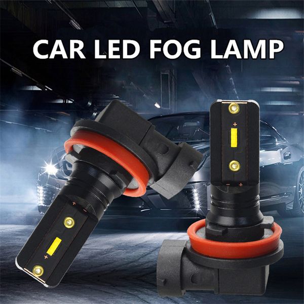 

2pcs/set h7 h8 h11 6led lamp 9005 9006 led car accessories fog light bulb 1200lm 6500k cob super bright auto fog lamp 12-24v