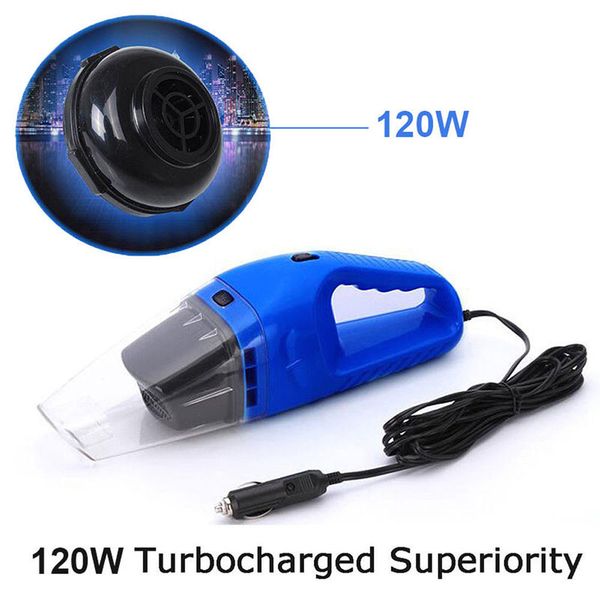 

for auto home clean wet dry dual-use cleaner portable car vacuum cleaner 4000mbar 120w 12v power suction handheld vaccum