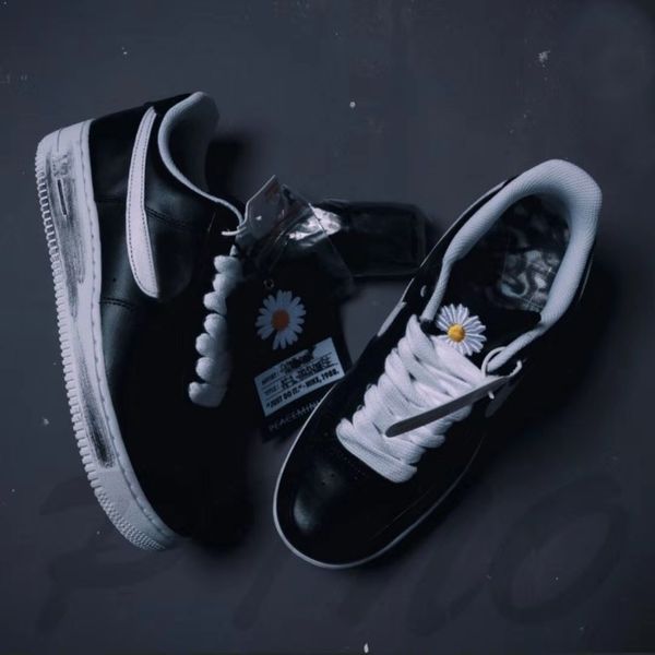 

new release peaceminusone x forces 1 07 daisy g-dragon skateboard shoes men women black fashion comfortable outdoor trainer sneakers