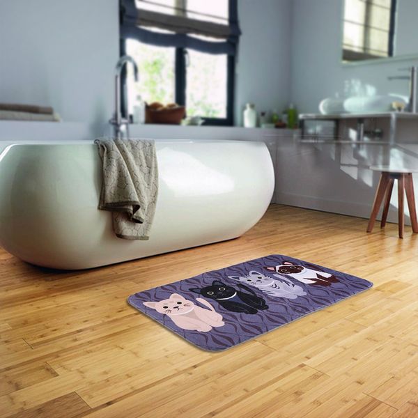 New Hot Creative Kawaii Welcome Floor Mats Animal Cat Print