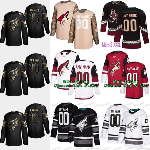 

35 Darcy Kuemper 2019 Golden Edition Arizona Coyotes 32 Antti Raanta 30 Cal Pickard Clayton Keller Nick Schmaltz Nick Cousins Jersey