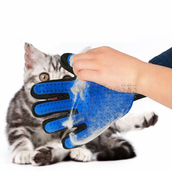 

dogs cats toy grooming gloves pet supplies dog hair deshedding brush comb glove for animal five finger cleaning massage products 35