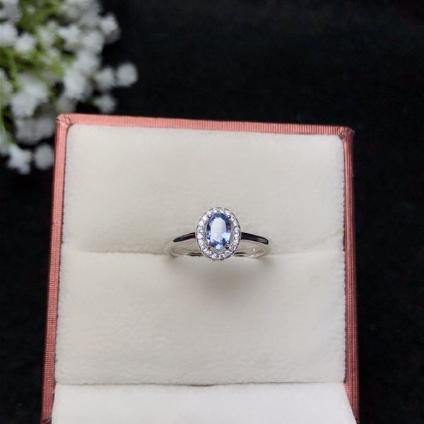 

Natural tanzanite ring oval facted cut made with 925 terling ilver light blue gem tone open fine ring for women 039 gift