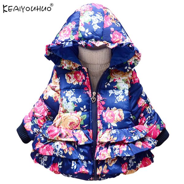 

keaiyouhuo 2018 winter jacket baby girl coats long sleeve outerwear down jackets for girls cotton children clothes girls coat, Blue;gray