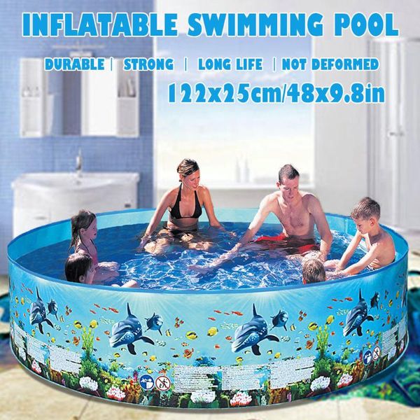 

48inches kids children's swimming pool blow up pool for family kids backyard foldable home use paddling for baby