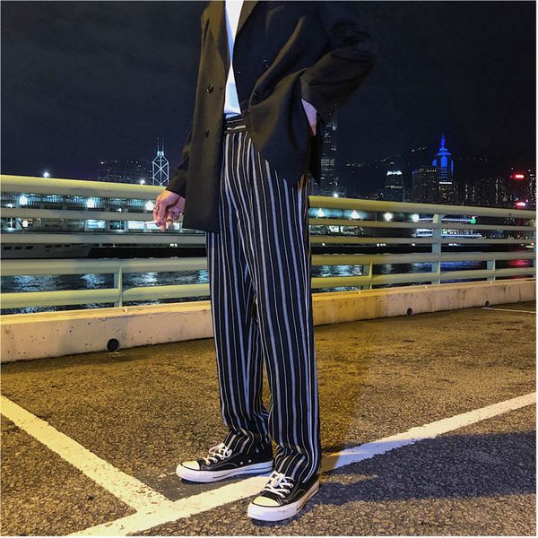 

2019 spring and summer new trend handsome korean version of the campus wind couple casual loose cotton trousers joggers best, Black