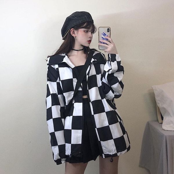 

sun protection thin section summer harajuku loose hip hop casual jacket, Black;brown